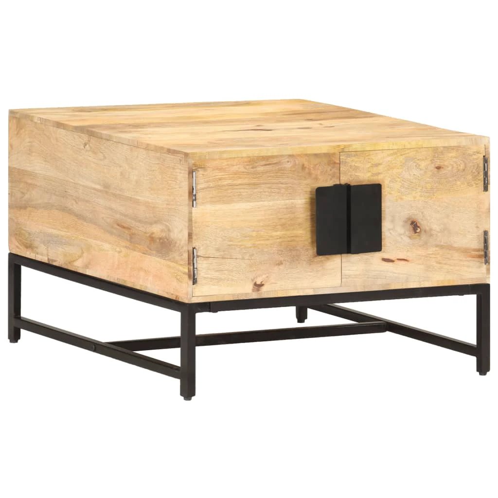 vidaXL VidaXL Coffee Table 67x67x45 cm Solid Mango Wood Rustic Finish For Living Room Decor - Coffee Table