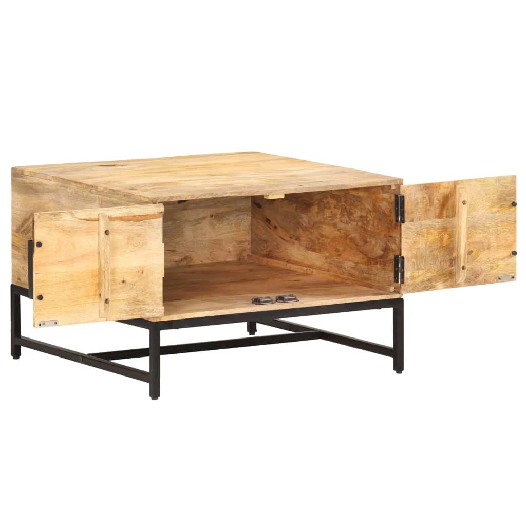 vidaXL VidaXL Coffee Table 67x67x45 cm Solid Mango Wood Rustic Finish For Living Room Decor - Coffee Table