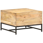 vidaXL VidaXL Coffee Table 67x67x45 cm Solid Mango Wood Rustic Finish For Living Room Decor - Coffee Table