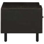VidaXL Coffee Table 80x50x40 cm Solid Mango Wood With Black Frame And Storage Shelf For Living Room by vidaXL