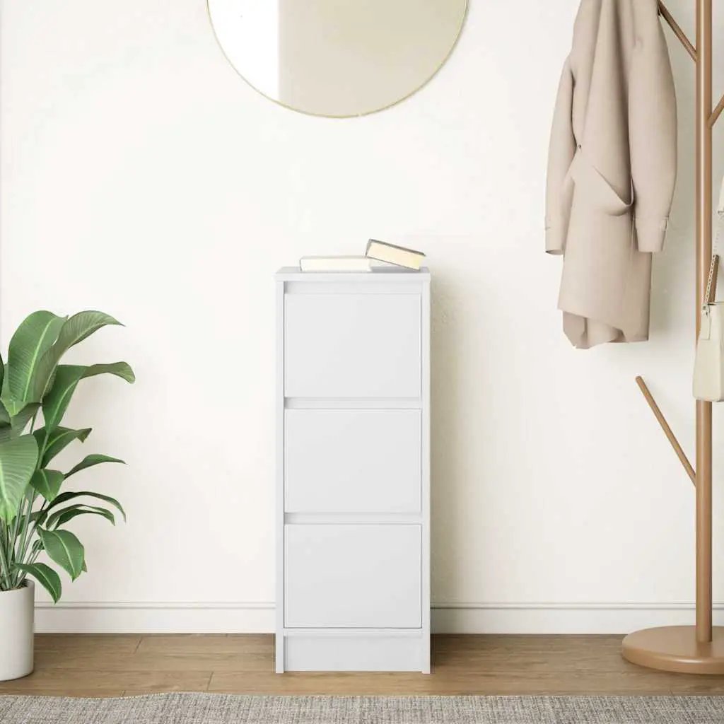 vidaXL vidaXL Sideboard White 29.5x34x76 cm Engineered Wood - Sideboard
