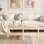 VidaXL Coffee Table 118x63x45 cm Solid Pine Wood Rustic Finish For Living Room Decor by vidaXL