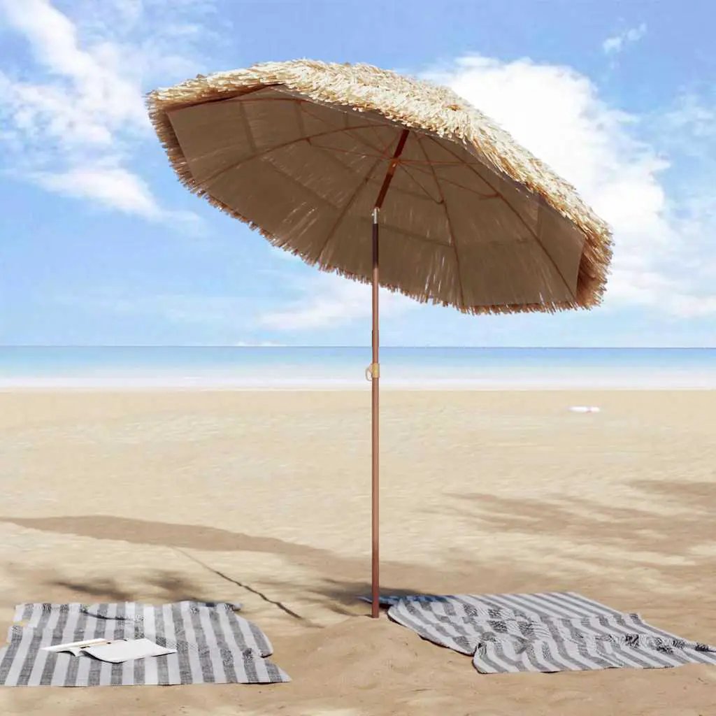 vidaXL vidaXL Garden Parasol Natural 160 x 160 x 196 cm - Parasol