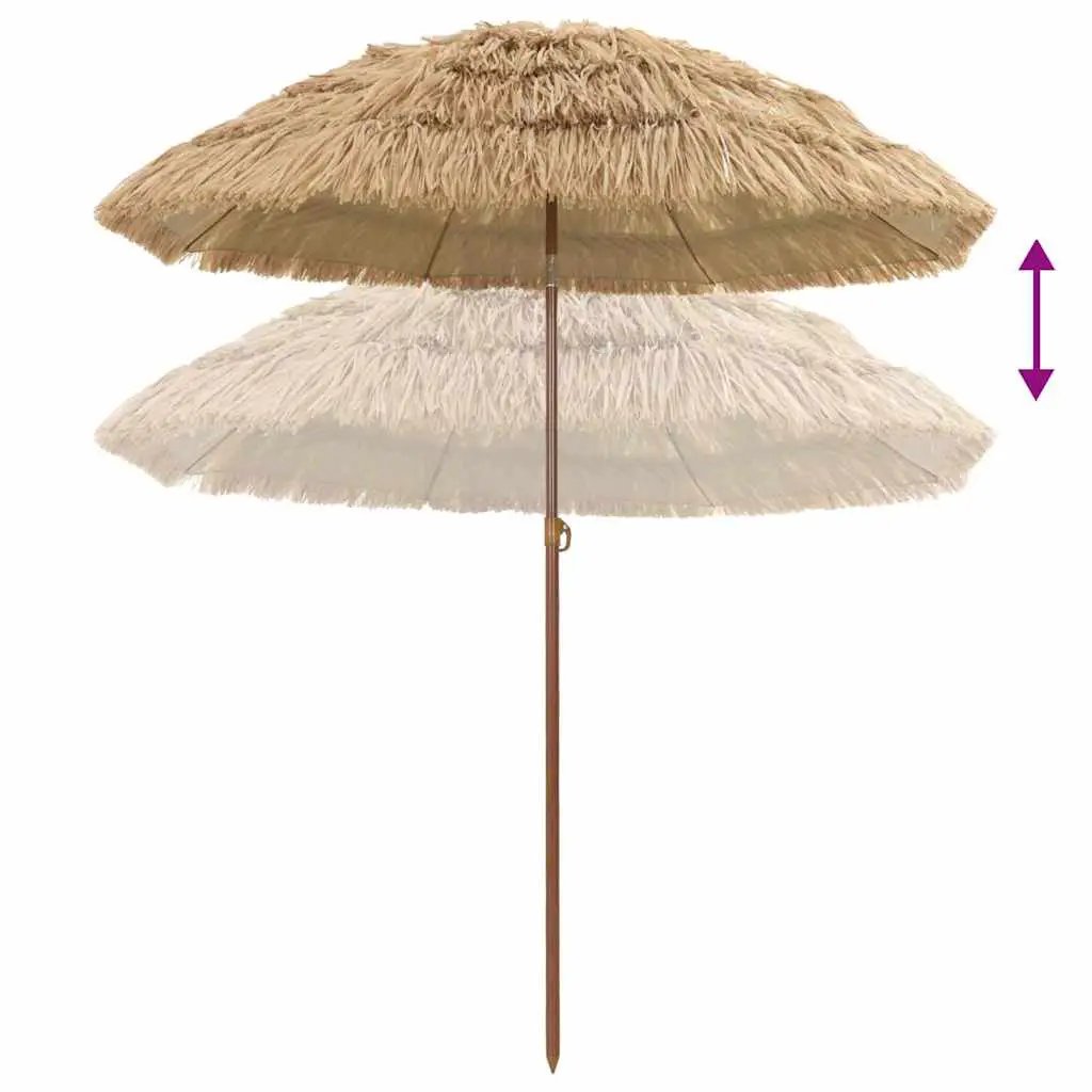vidaXL vidaXL Garden Parasol Natural 160 x 160 x 196 cm - Parasol