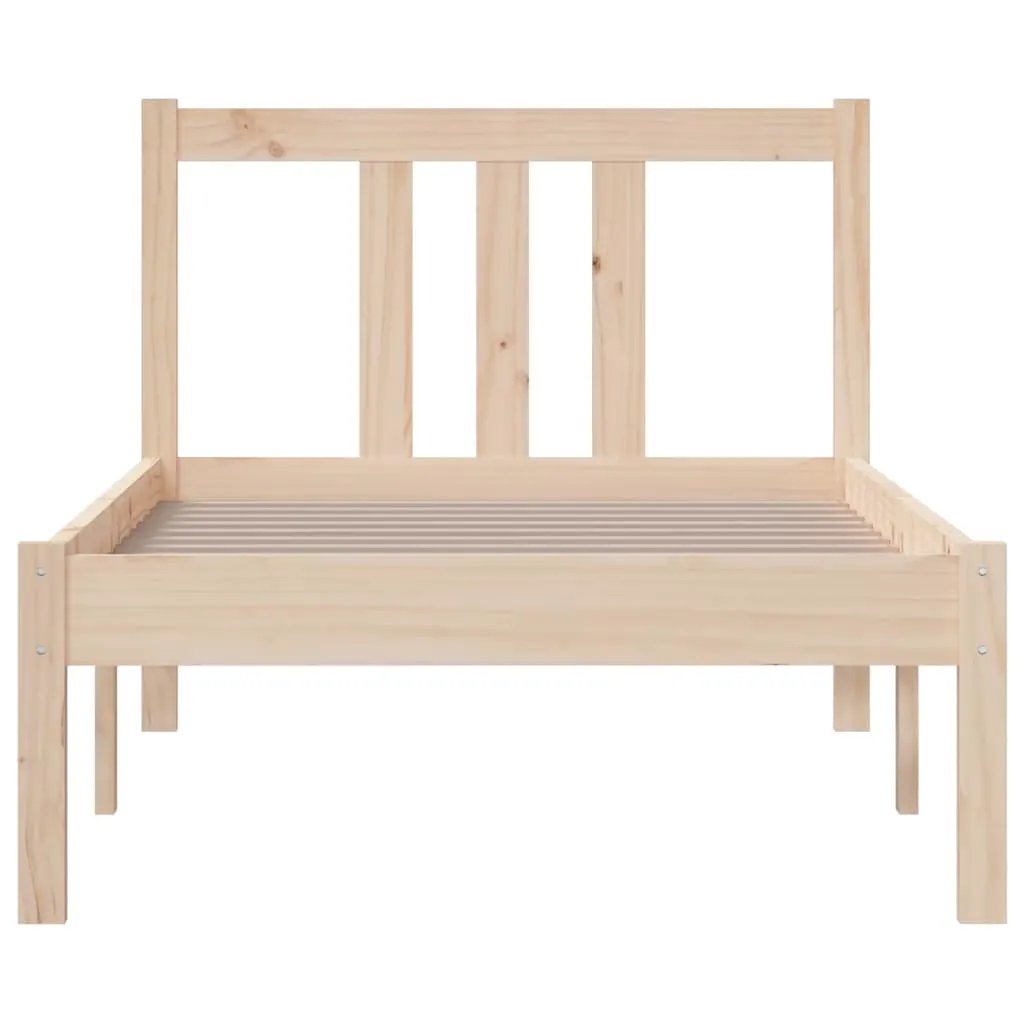 vidaXL vidaXL Bed Frame without Mattress Solid Wood 75x190 cm Small Single Small Single - Bed Frames