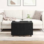 vidaXL vidaXL Coffee Table 60x60x38 cm Black Oak Engineered Wood Modern Living Room Centerpiece - Coffee Table