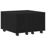 vidaXL vidaXL Coffee Table 60x60x38 cm Black Oak Engineered Wood Modern Living Room Centerpiece - Coffee Table