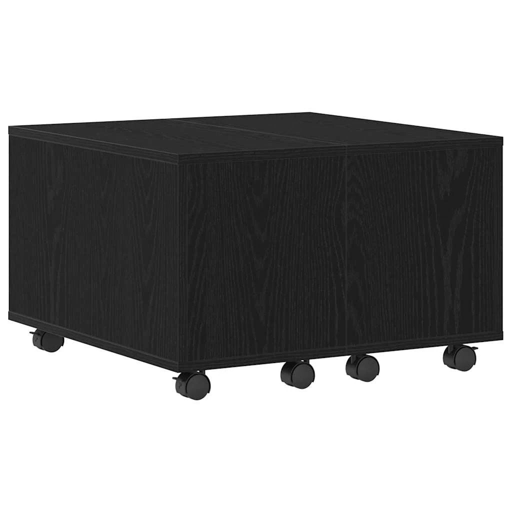 vidaXL vidaXL Coffee Table 60x60x38 cm Black Oak Engineered Wood Modern Living Room Centerpiece - Coffee Table
