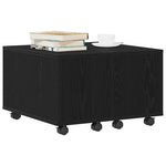 vidaXL vidaXL Coffee Table 60x60x38 cm Black Oak Engineered Wood Modern Living Room Centerpiece - Coffee Table