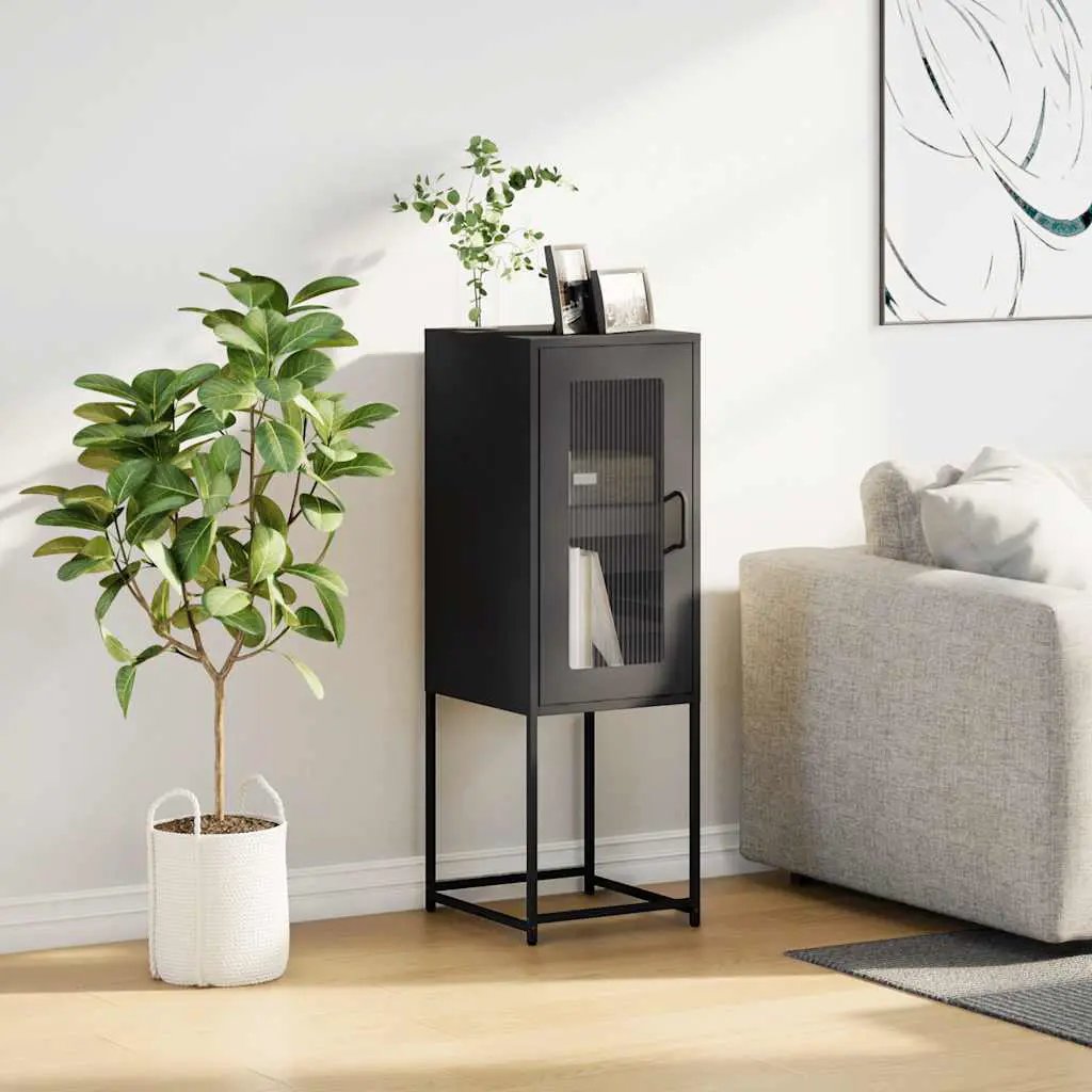 vidaXL vidaXL Sideboard Black 36x39x107 cm Cold-rolled Steel - Sideboard