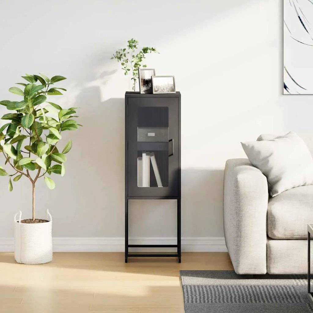 vidaXL vidaXL Sideboard Black 36x39x107 cm Cold-rolled Steel - Sideboard