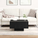 vidaXL VidaXL Coffee Table 60x60x31.5 cm Black Oak Engineered Wood Minimalist Contemporary Living Room Decor - Coffee Table