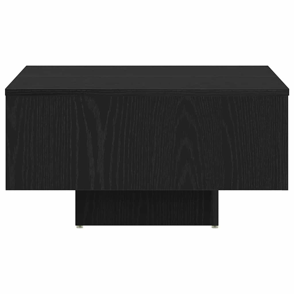 vidaXL VidaXL Coffee Table 60x60x31.5 cm Black Oak Engineered Wood Minimalist Contemporary Living Room Decor - Coffee Table