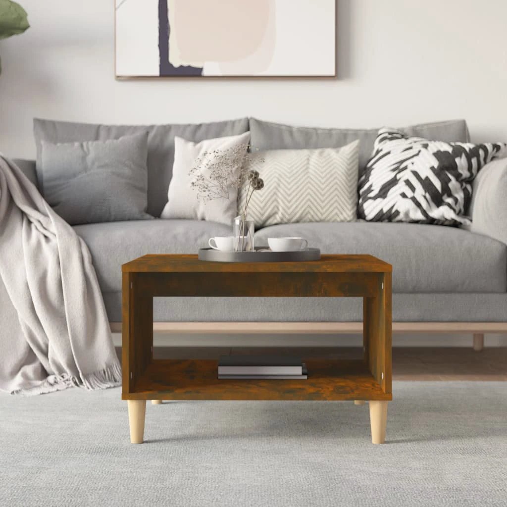 vidaXL Coffee Table 60x50x40 Smoked Oak by vidaXL