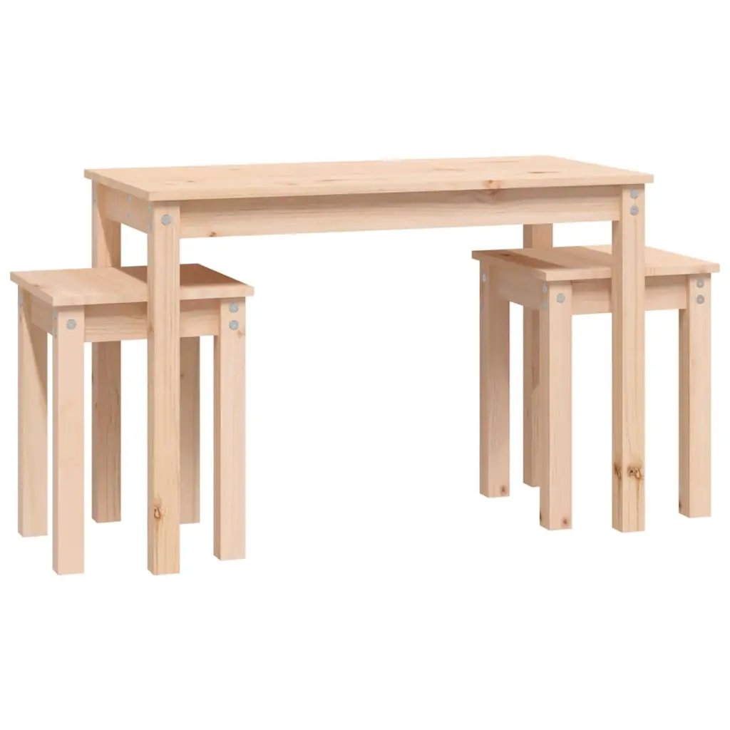 vidaXL vidaXL Nesting Tables 3 pcs Solid Wood Pine - Nest of Tables