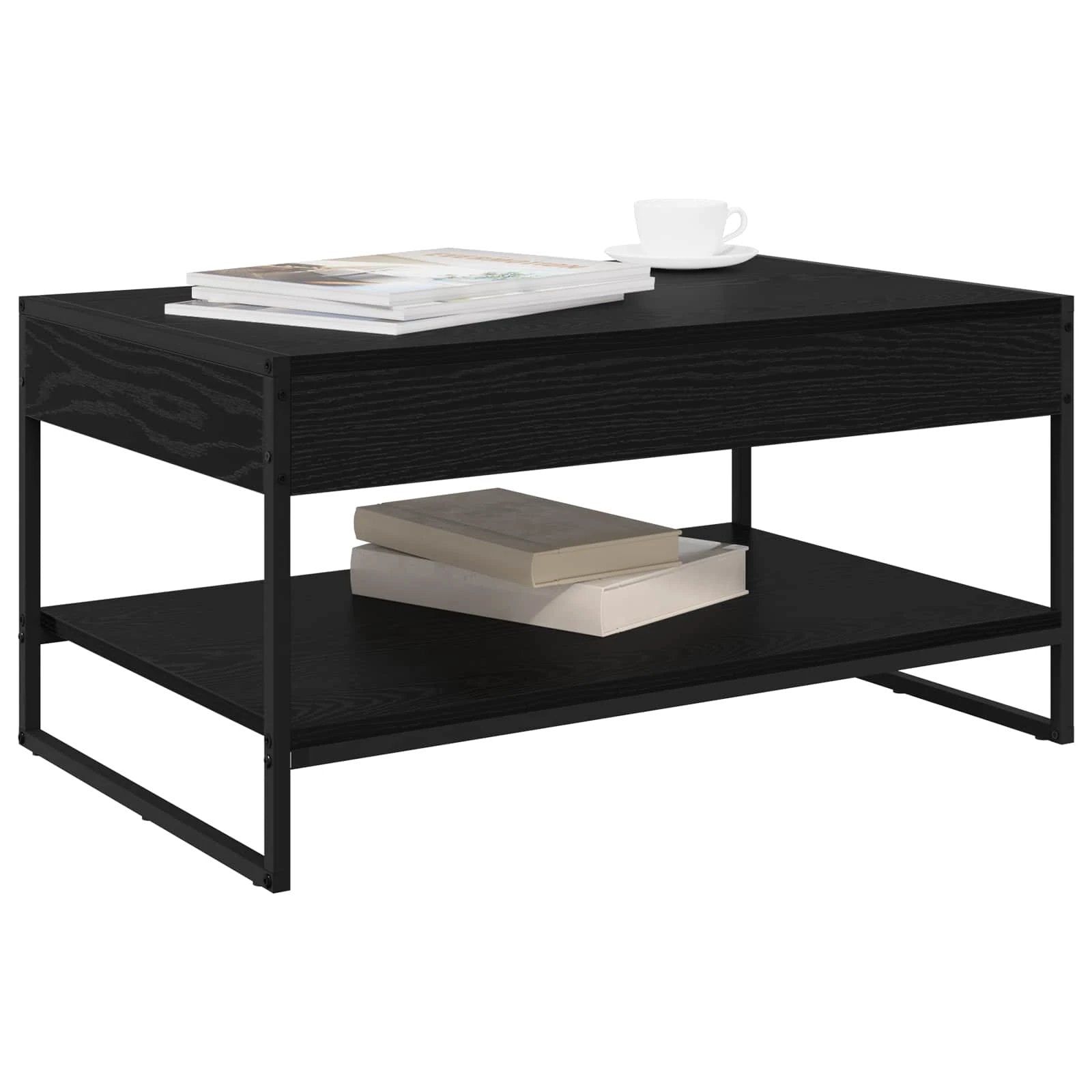VidaXL Coffee Table 80x50x40 BlackOak Living by vidaXL
