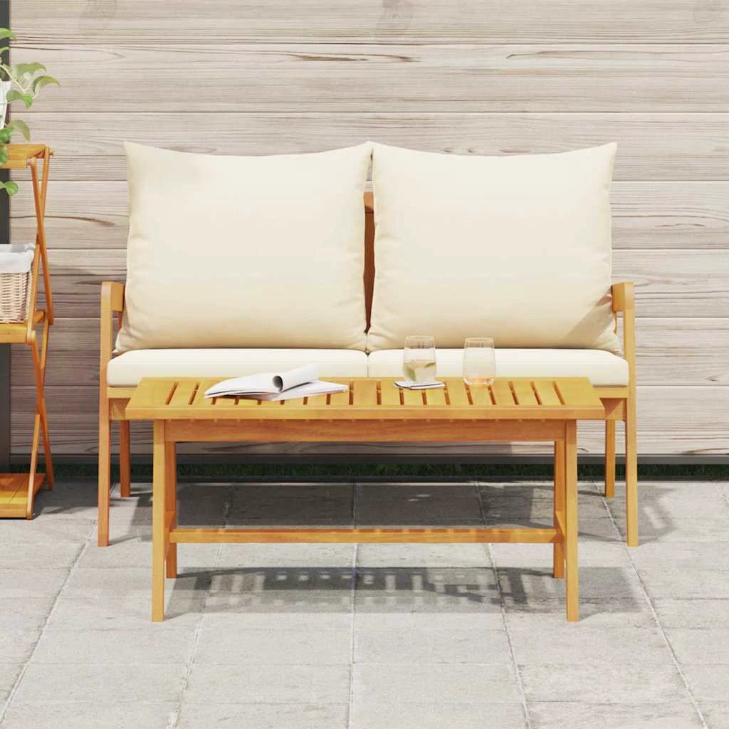 VidaXL Coffee Table 40cm Acacia Oil Finish Outdoor Durable Weather Resistant Garden Patio Lounge by vidaXL