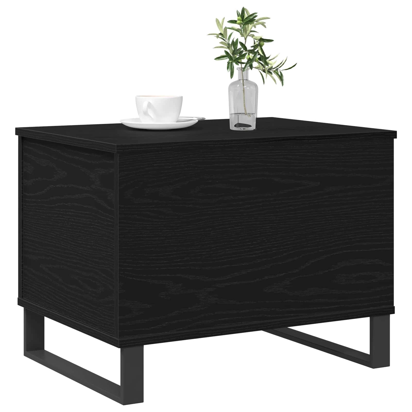 VidaXL Coffee Table 60cm By 44.5cm By 45cm Black Oak Finish For Modern Living Room by vidaXL