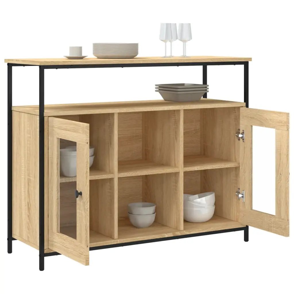 vidaXL vidaXL Sideboard Sonoma Oak 100x35x80 cm Engineered Wood - Sideboard
