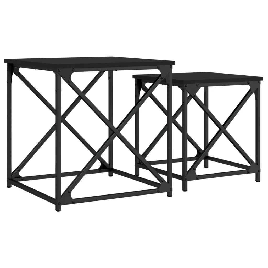 VidaXL Nesting Tables 2-Piece Space-Saver Compact by vidaXL