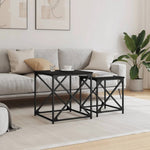 VidaXL Nesting Tables 2-Piece Space-Saver Compact by vidaXL