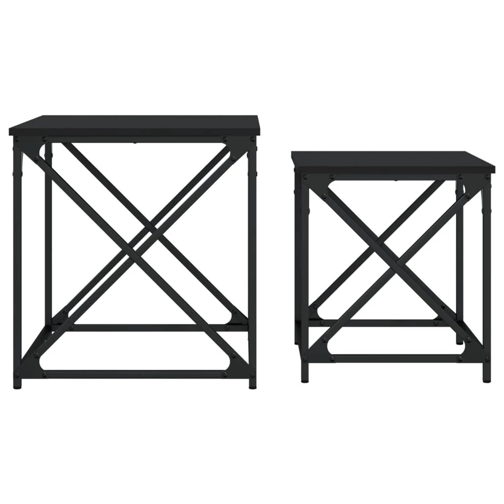 VidaXL Nesting Tables 2-Piece Space-Saver Compact by vidaXL