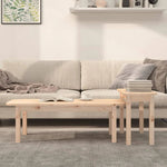 vidaXL VidaXL Pine Coffee Table Set 2-Piece Rustic Home - Coffee Table