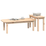 vidaXL VidaXL Pine Coffee Table Set 2-Piece Rustic Home - Coffee Table