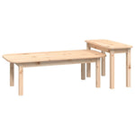 vidaXL VidaXL Pine Coffee Table Set 2-Piece Rustic Home - Coffee Table