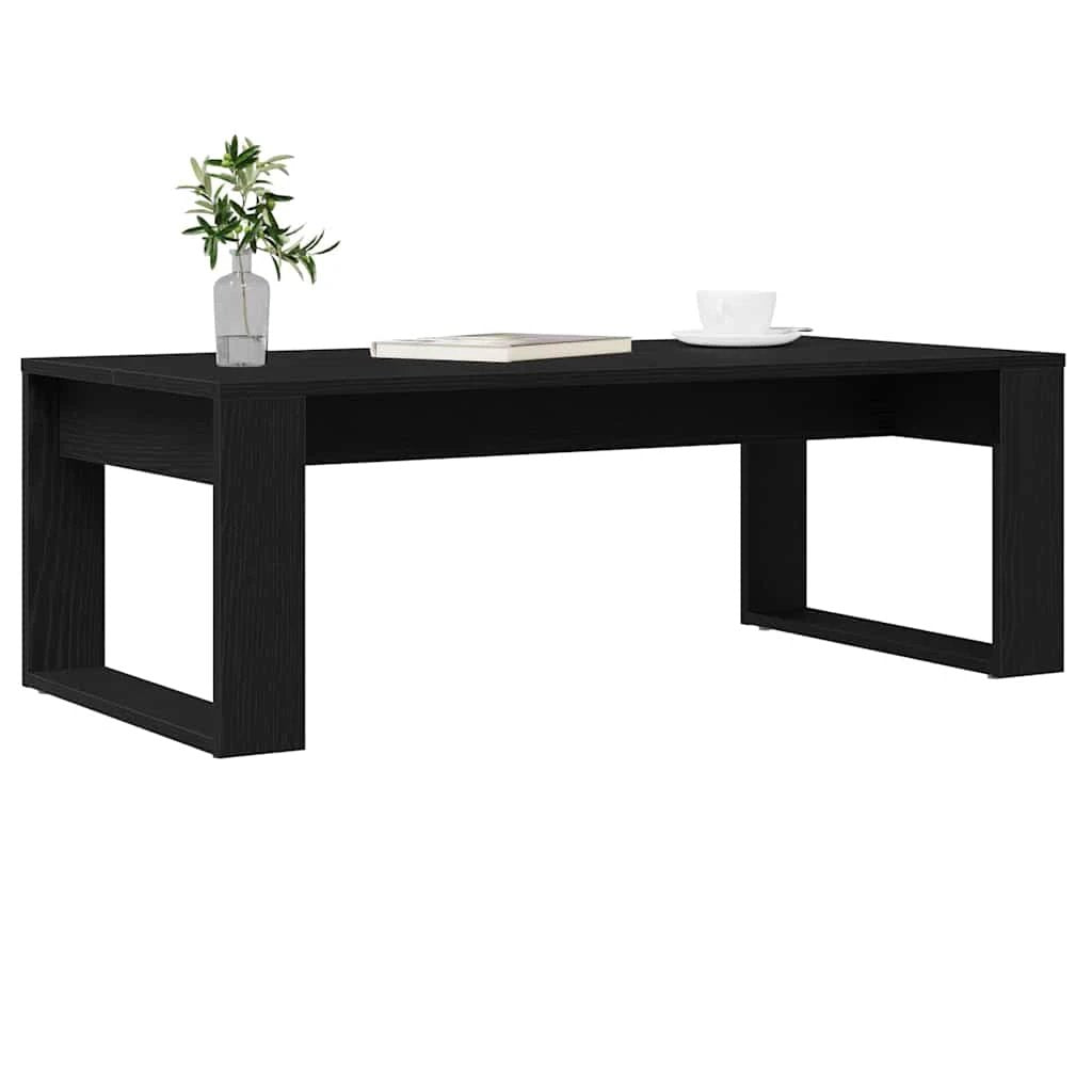 vidaXL VidaXL Coffee Table 102 x 50 x 35 cm Black Oak Engineered Wood Modern Sleek Living Room - Coffee Table