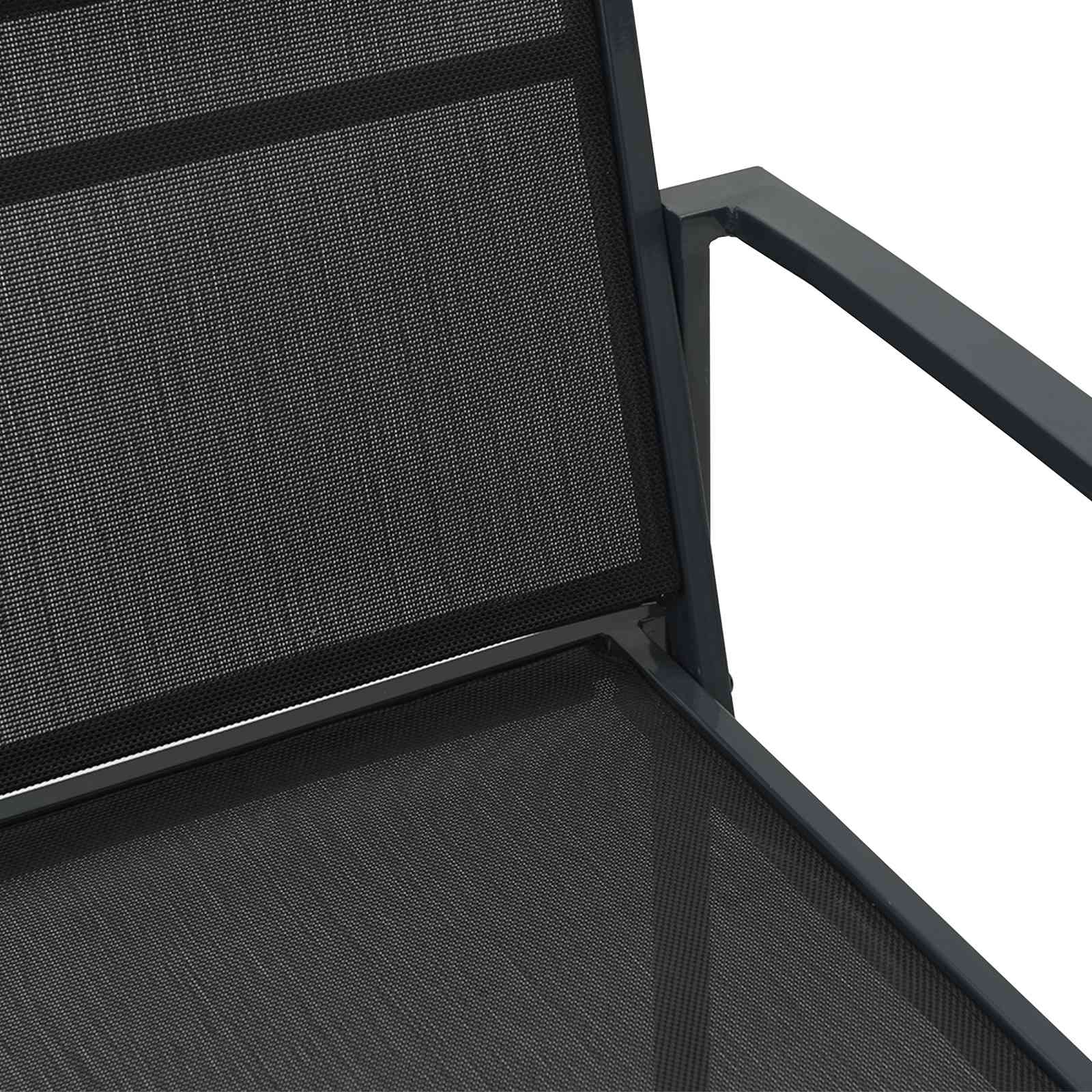 vidaXL vidaXL Garden Chairs 2 pcs Black and Anthracite 53.5 x 59 x 77 cm -