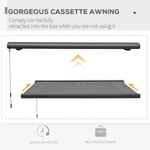 Outsunny Electric Awning 6 Ft Wide Remote Control Outdoor Shade for Doorways and Windows by Outsunny