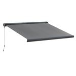 Outsunny Electric Awning 6 Ft Wide Remote Control Outdoor Shade for Doorways and Windows by Outsunny