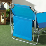Outsunny Reclining Chair Folding Lounger Seat Sun Shade Awning Beach Garden - Sun Lounger