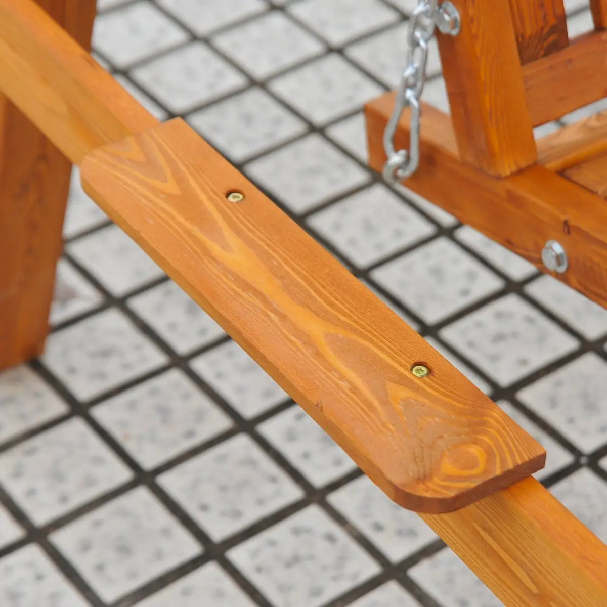 Outsunny 3-Seater Wooden Garden Swing Chair Seat Bench - Hammocks