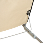 Outsunny 2 Foldable Garden Beach Chair Sun Lounger Seats Metal Frame Head Pillow - Sun Lounger