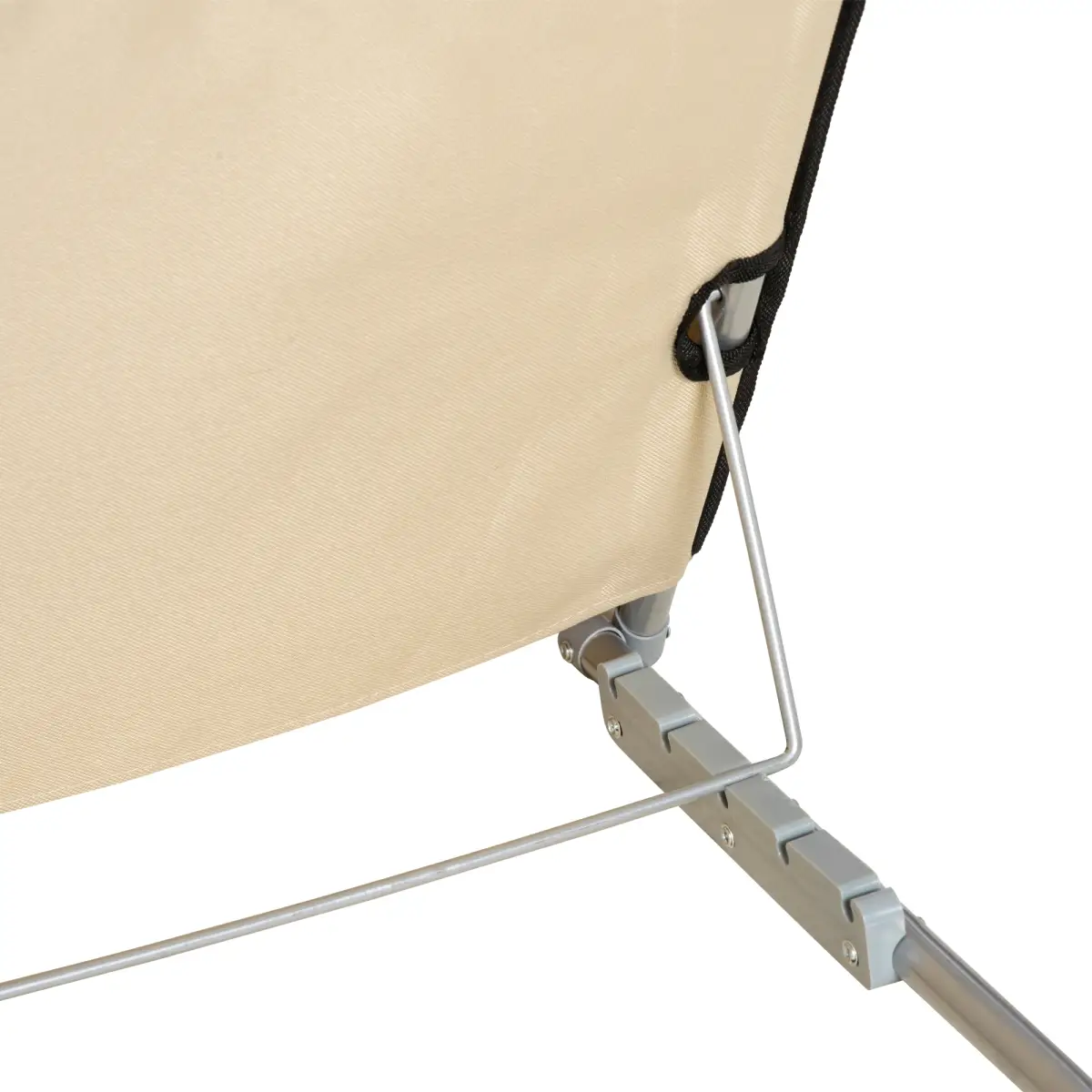 Outsunny 2 Foldable Garden Beach Chair Sun Lounger Seats Metal Frame Head Pillow - Sun Lounger