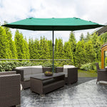 Outsunny 4.6m Garden Parasol Double-Sided Sun Umbrella Market Shelter Canopy - Parasol