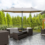 Outsunny 4.6m Garden Parasol Double-Sided Sun Umbrella Market Shelter Canopy - Parasol