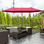 Outsunny 4.6m Garden Parasol Double-Sided Sun Umbrella Market Shelter Canopy - Parasol