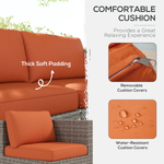 Outsunny 6-Seater Rattan Outdoor Sofa Set With Coffee Tables Weatherproof PE Wicker Garden Patio by Outsunny