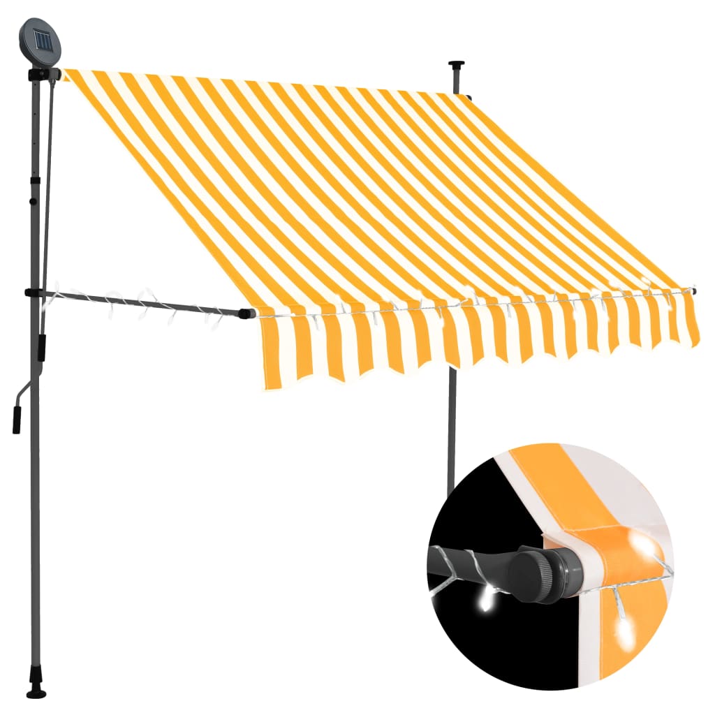Premium Retractable Awning 150cm LED Patio - vidaXL - Home Symphony