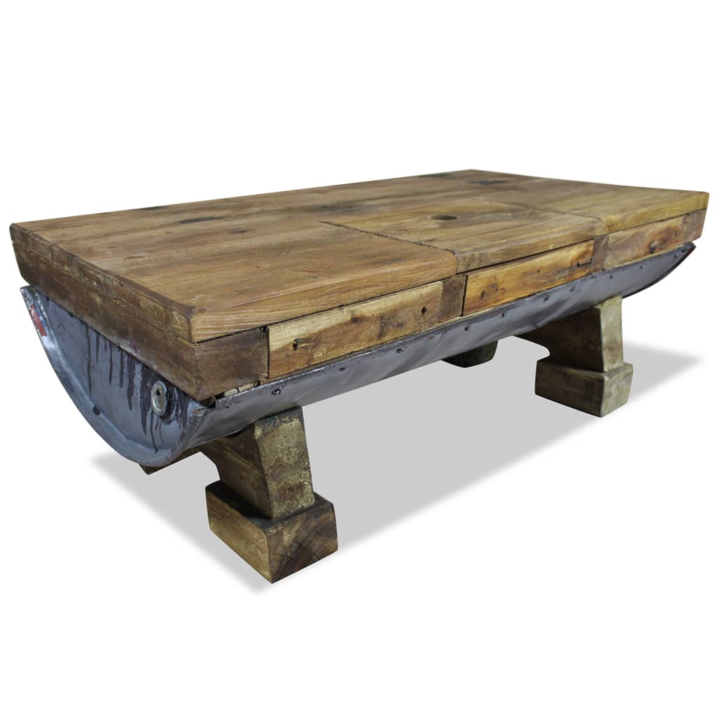 Reclaimed Solid Coffee Table 90x50x35cm