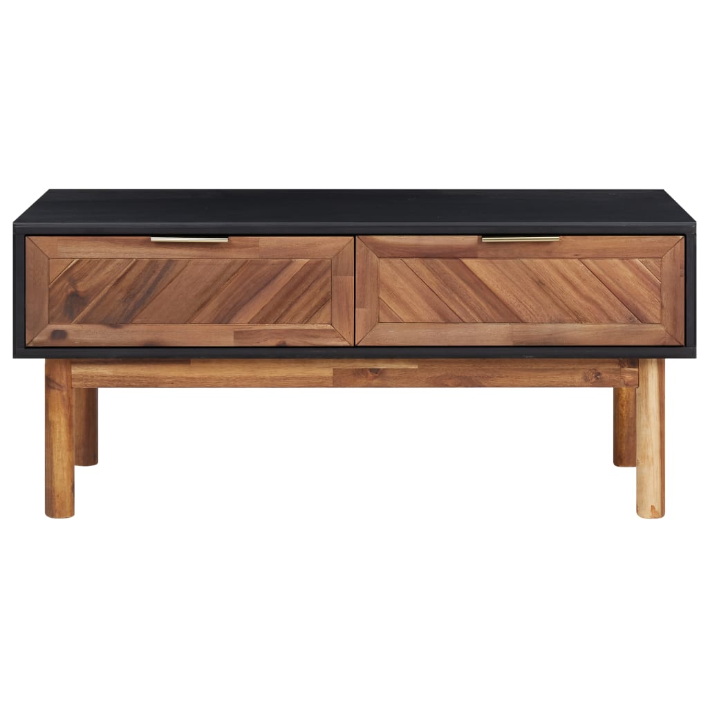 SolidAcacia Coffee Table 90x50x40cm Two Drawers