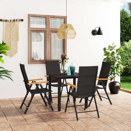 Stylishly designed, the vidaXL 3 Piece Garden Dining Set with Weather-Resistant PE Rattan is perfect for outdoor entertaining.