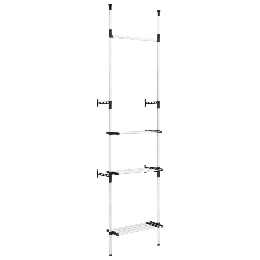 Aluminium Telescopic Wardrobe System Adjustable Width Rods by Home Symphony—space-saving aluminium frame with adjustable rods.
