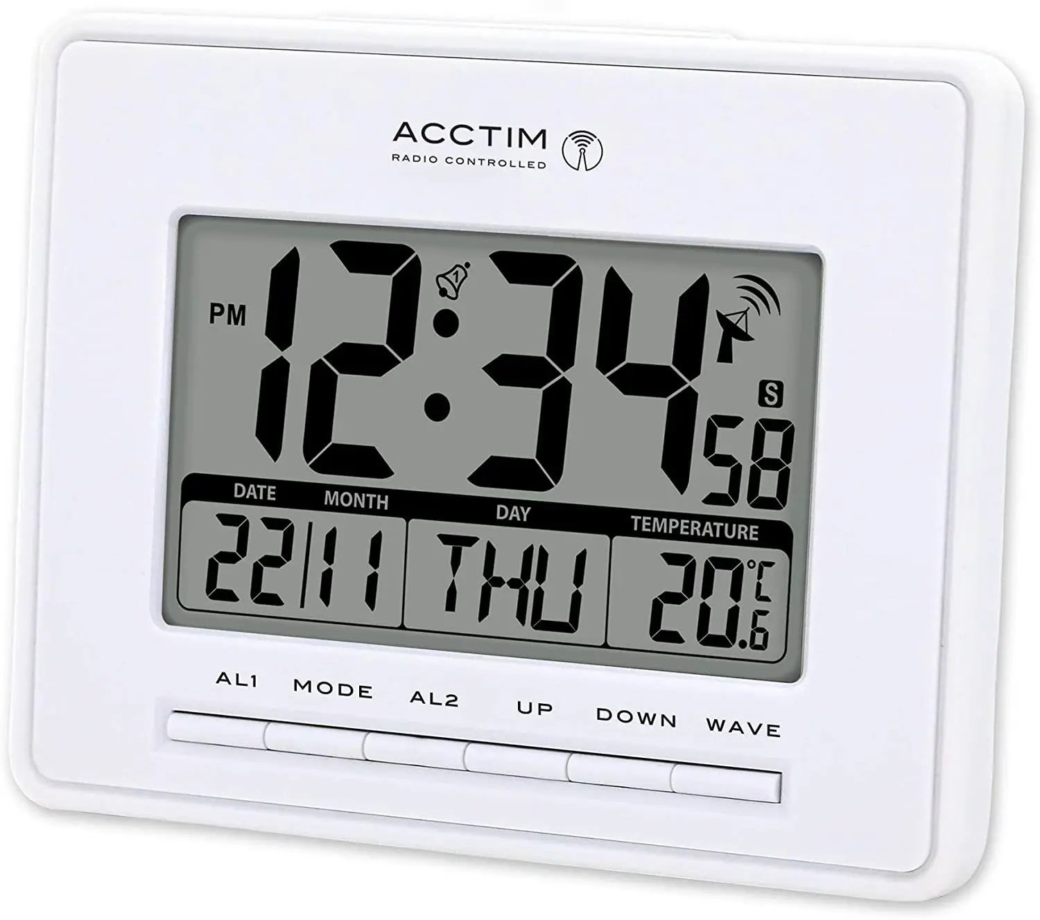 Acctim Acctim Infinity Radio Controlled LCD Desk/Wall Alarm Clock - 71952 - Clock