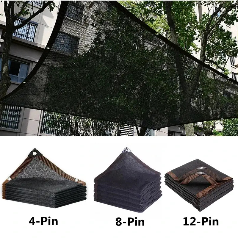 NONE High-Quality Black HDPE Sun Shade Net for Gardens & Greenhouses - Cover
