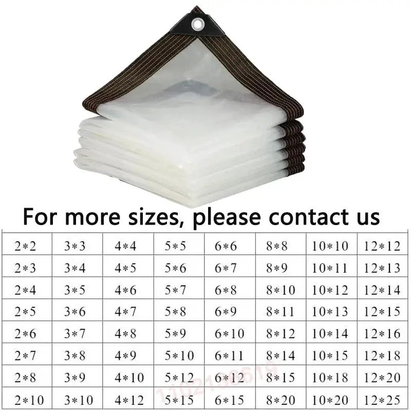 NONE GFDYML Transparent PE Tarpaulin Rainproof Garden Canopy Awning Cover - Cover