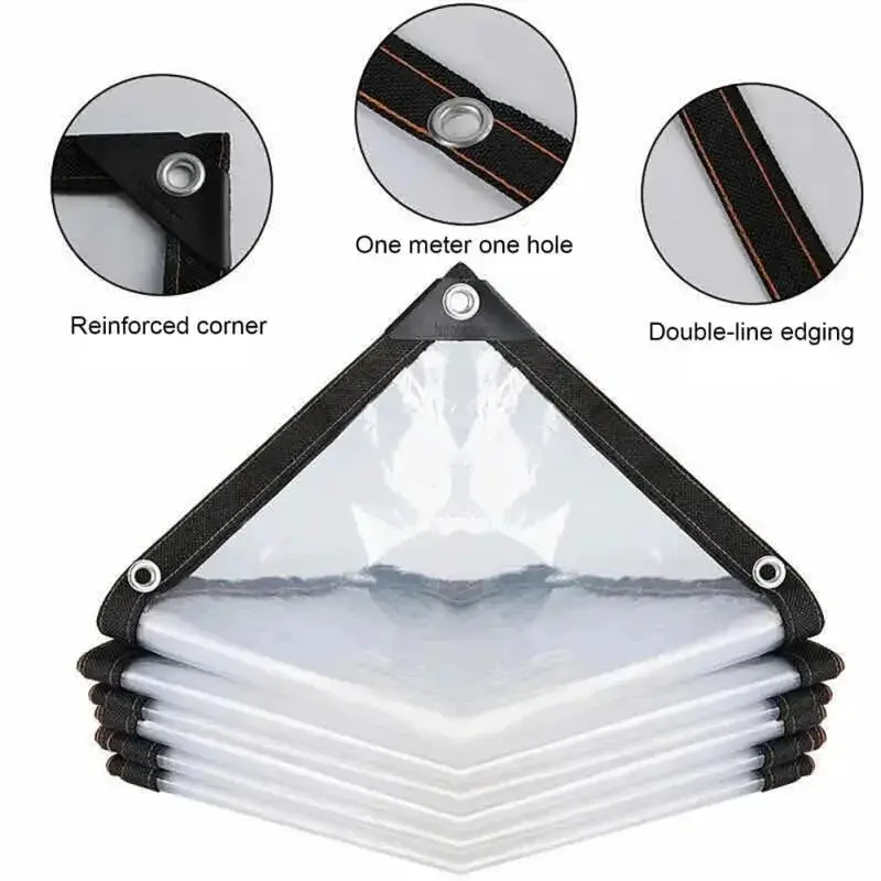 NONE GFDYML Transparent PE Tarpaulin Rainproof Garden Canopy Awning Cover - Cover